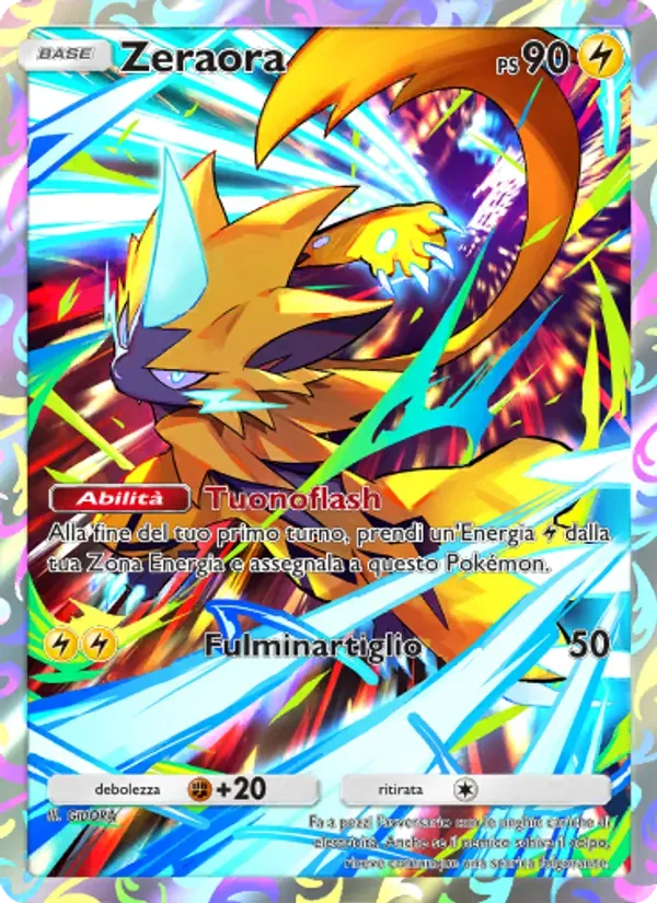 Zeraora card in Italian