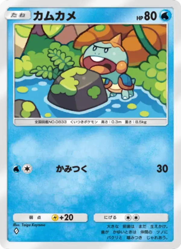 Chewtle card in Japanese