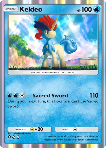 Keldeo (b1-070) card in Pokémon TCG Pocket