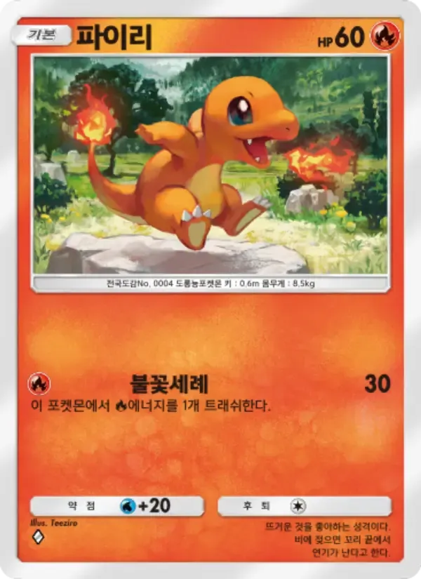 Carta di Charmander in Coreano