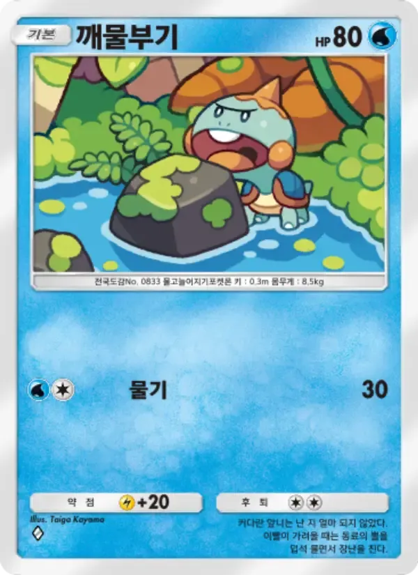 Chewtle card in Korean