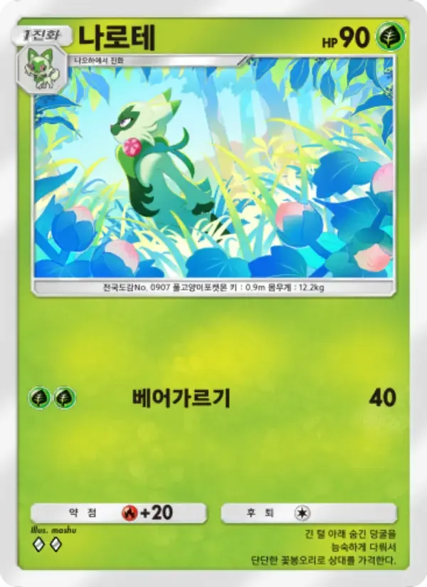 Floragato card in Korean