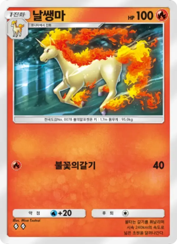 Rapidash card in Korean