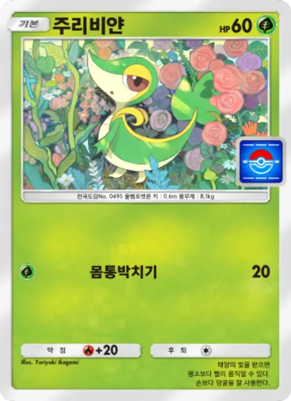 Snivy card in Korean