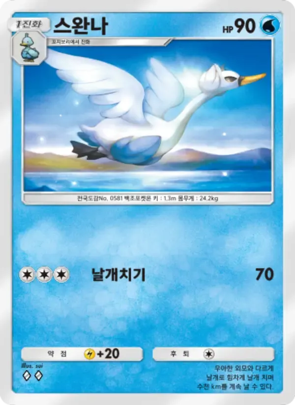Swanna card in Korean