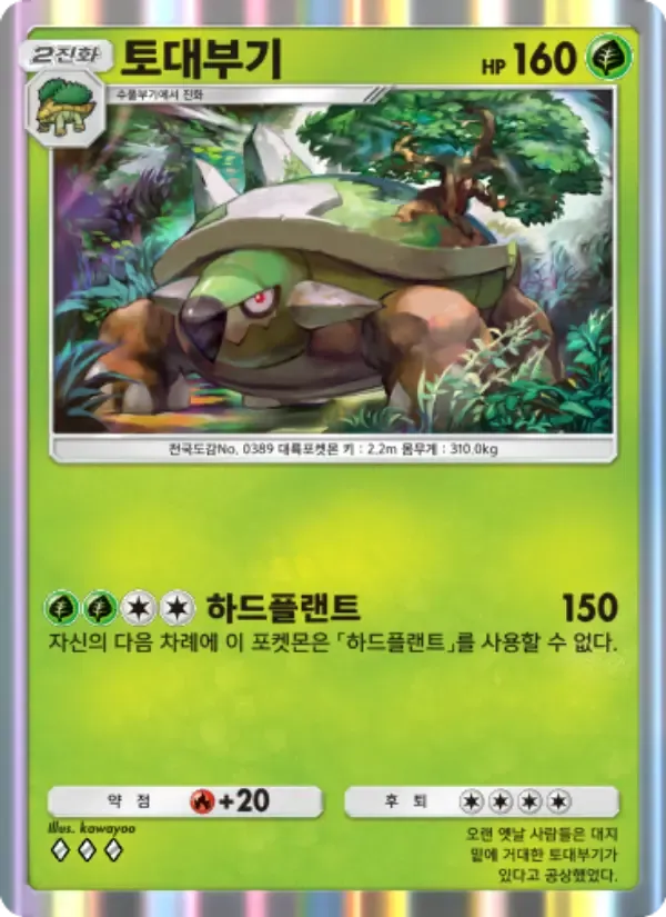 Torterra card in Korean