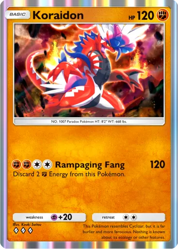 Koraidon (b2a-063) card in Pokémon TCG Pocket