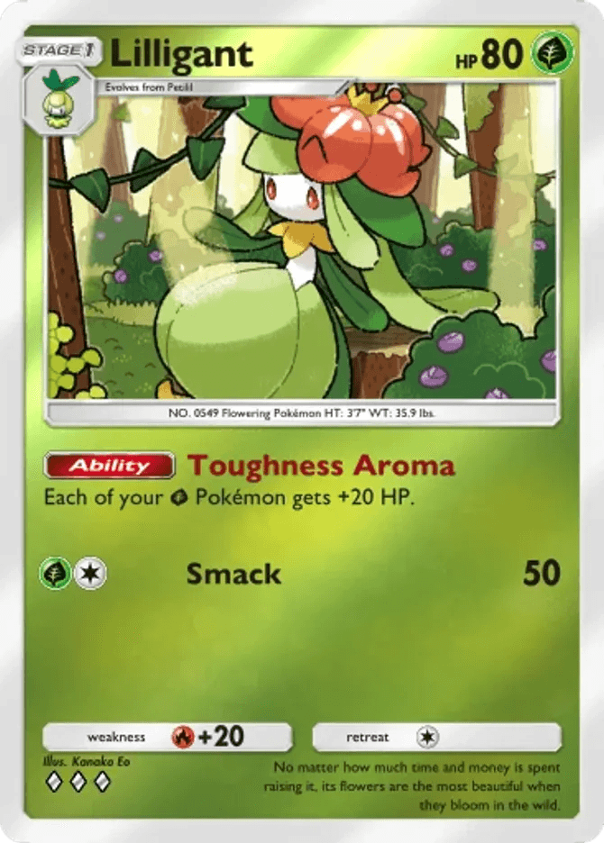 Lilligant card by Kanako Eo