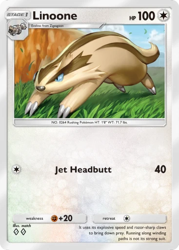 Linoone (b1-189) card in Pokémon TCG Pocket