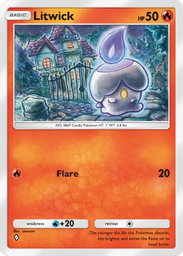 Litwick (b1-041) card in Pokémon TCG Pocket
