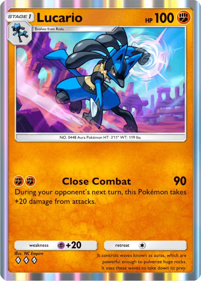 Lucario card by NC Empire
