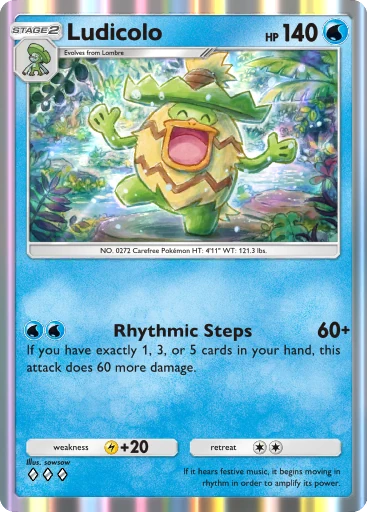 Ludicolo (b1-055) card in Pokémon TCG Pocket