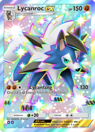 Lycanroc ex (b1-323) card in Pokémon TCG Pocket