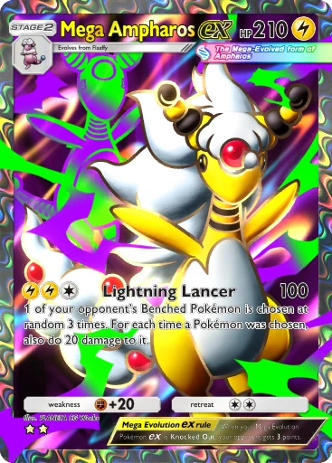 Mega Ampharos ex (b1-258) card in Pokémon TCG Pocket