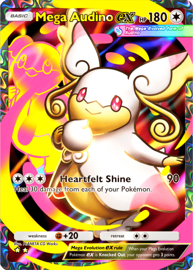 Mega Audino ex (b3-189) card in Pokémon TCG Pocket