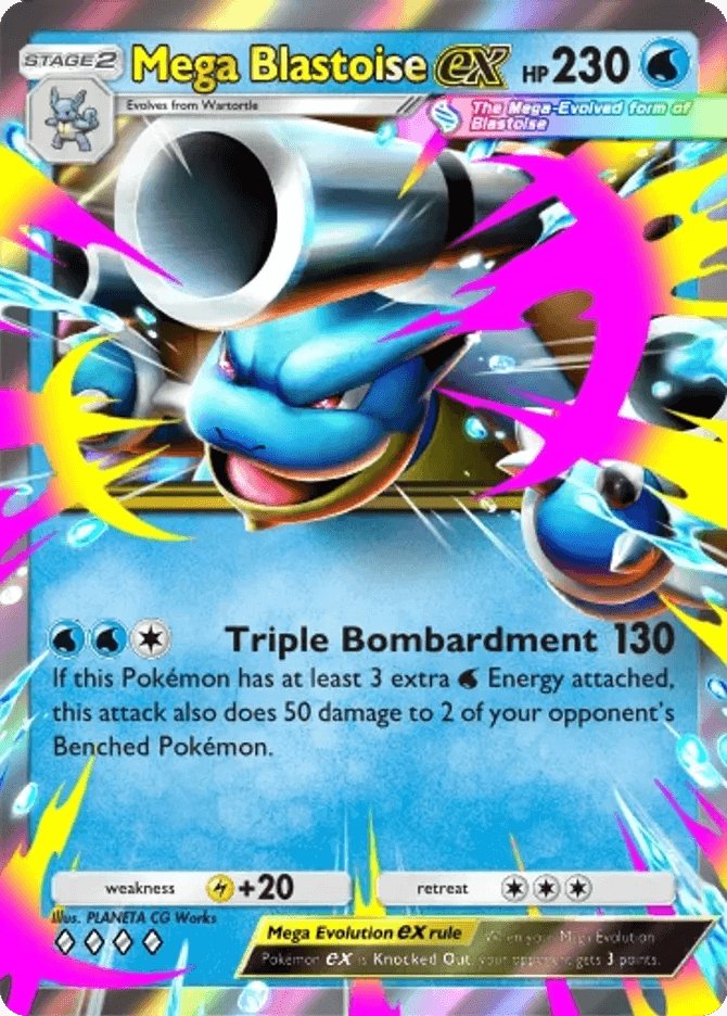 Mega Blastoise ex (b4b-054) card in Pokémon TCG Pocket