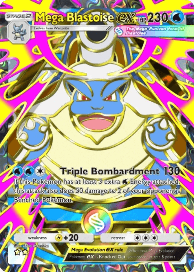 Mega Blastoise ex (b4b-414) card in Pokémon TCG Pocket