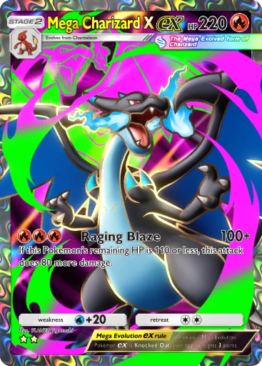 Mega Charizard X ex Double Star card from Mega Shine (B2b)