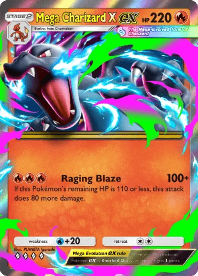 Mega Charizard X ex (b4b-031) card in Pokémon TCG Pocket