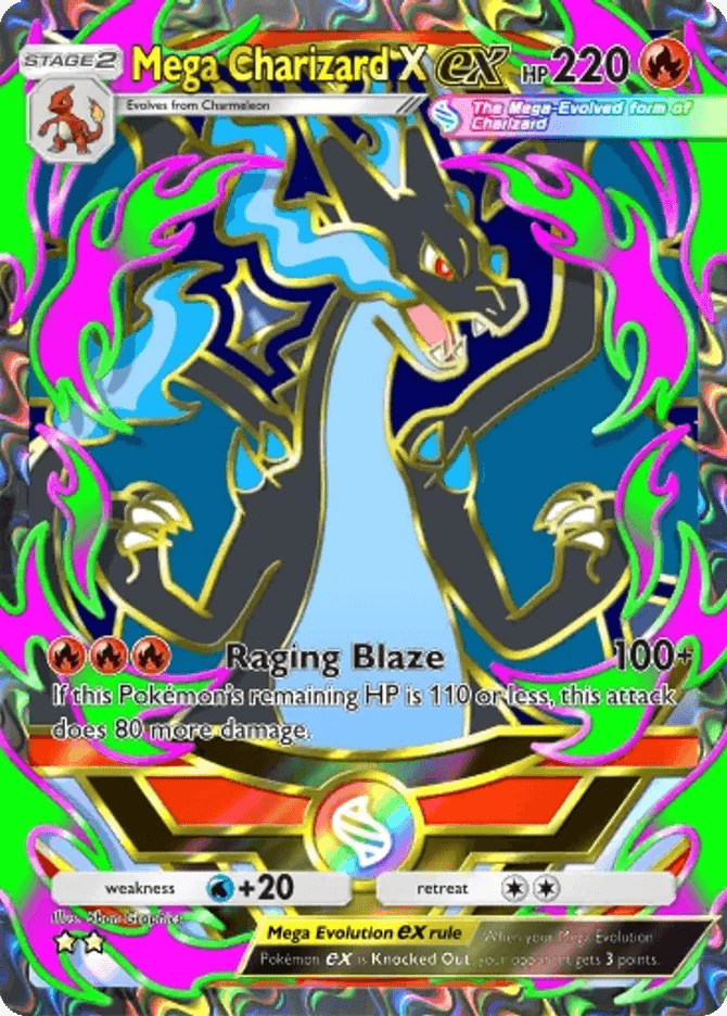 Mega Charizard X ex (b4b-411) card in Pokémon TCG Pocket