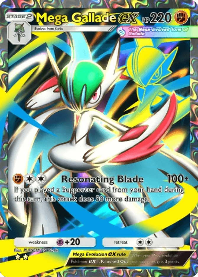 Mega Gallade ex (b4-185) card in Pokémon TCG Pocket