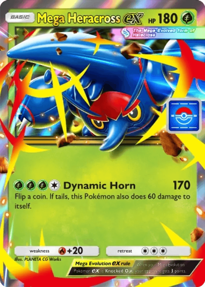 Mega Heracross ex (pb-056) card in Pokémon TCG Pocket