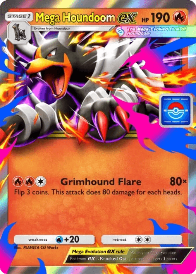 Mega Houndoom ex (pb-080) card in Pokémon TCG Pocket