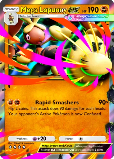 Mega Lopunny ex (b1a-042) card in Pokémon TCG Pocket