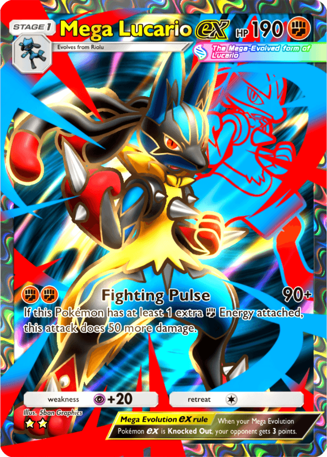 Mega Lucario ex (b3-184) card in Pokémon TCG Pocket