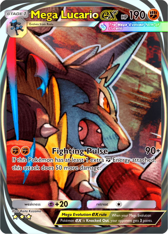 Mega Lucario ex (b3-204) card in Pokémon TCG Pocket