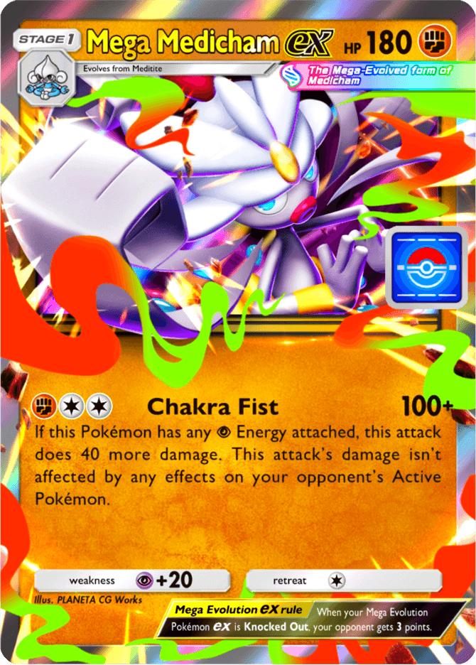 Mega Medicham ex (pb-029) card in Pokémon TCG Pocket