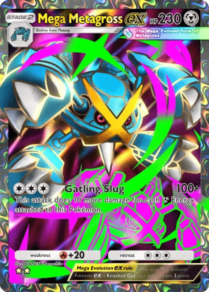 Mega Metagross ex (b4-187) card in Pokémon TCG Pocket