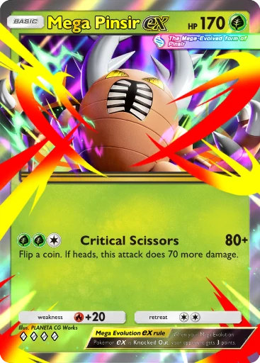 Mega Pinsir ex (b1-002) card in Pokémon TCG Pocket