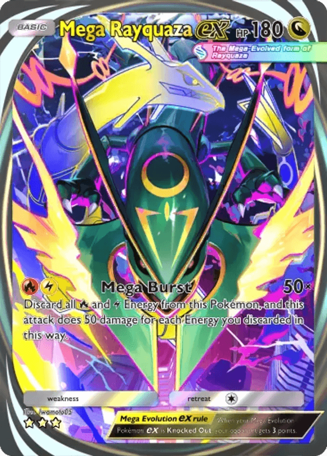 Mega Rayquaza ex card by Iwamoto05