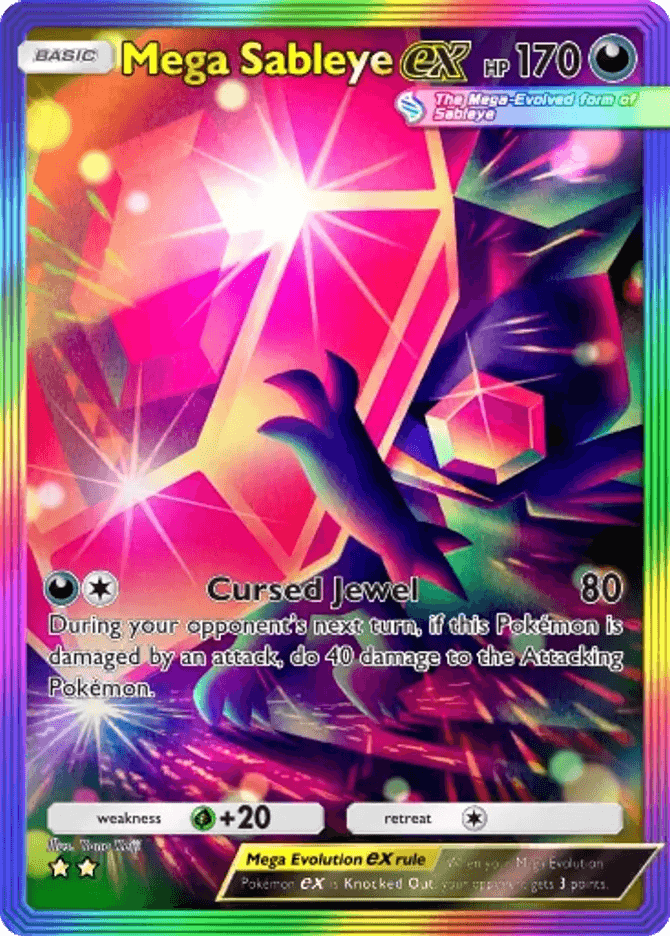 Mega Sableye ex card by Yano Keiji