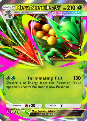 Mega Sceptile ex (B3-008) PTCGP | PocketCards.net Mega Sceptile ex (B3-008) PTCGP | PocketCards.net
