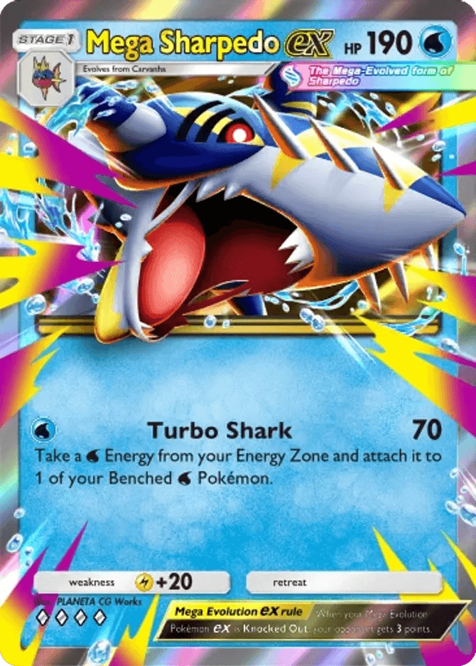 Mega Sharpedo ex (b4-035) card in Pokémon TCG Pocket