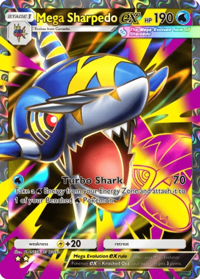 Mega Sharpedo ex (b4-182) card in Pokémon TCG Pocket