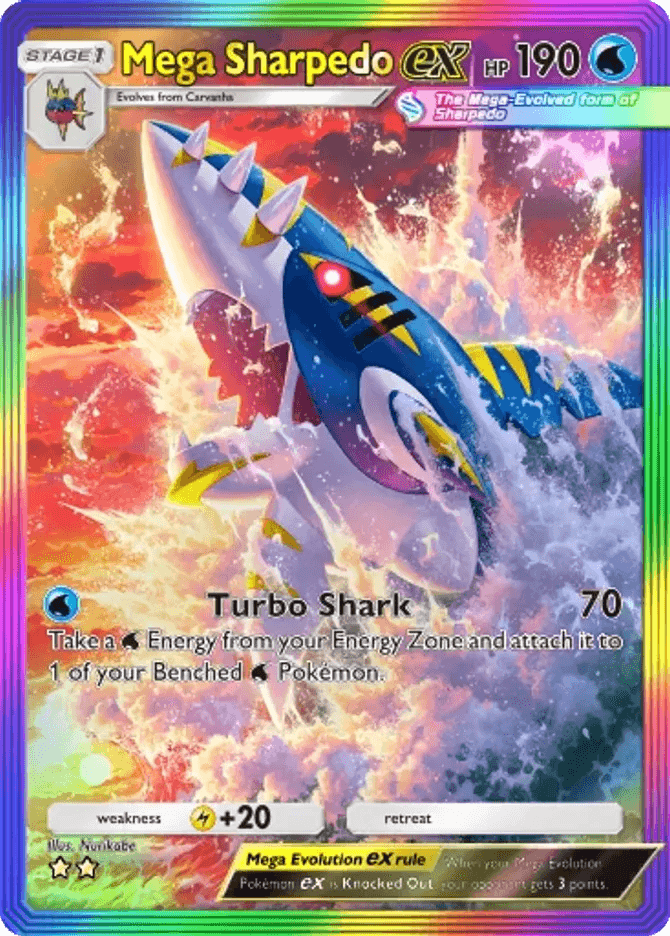 Mega Sharpedo ex (b4-196) card in Pokémon TCG Pocket
