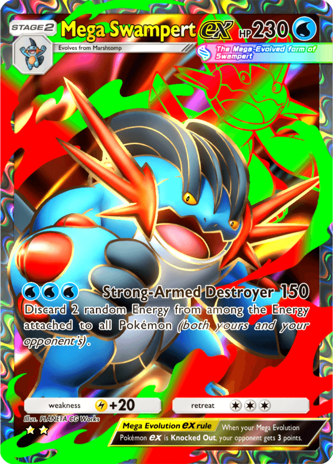 Mega Swampert ex (b2-183) card in Pokémon TCG Pocket