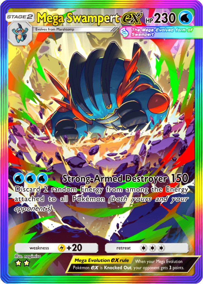 Mega Swampert ex (b2-197) card in Pokémon TCG Pocket