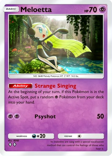 Meloetta (b2-070) card in Pokémon TCG Pocket