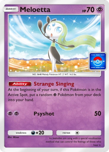 Meloetta (pb-050) card in Pokémon TCG Pocket