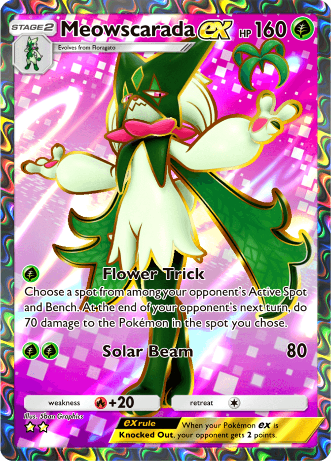 Meowscarada ex (b2a-100) card in Pokémon TCG Pocket