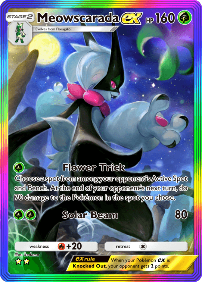Meowscarada ex (b2a-110) card in Pokémon TCG Pocket