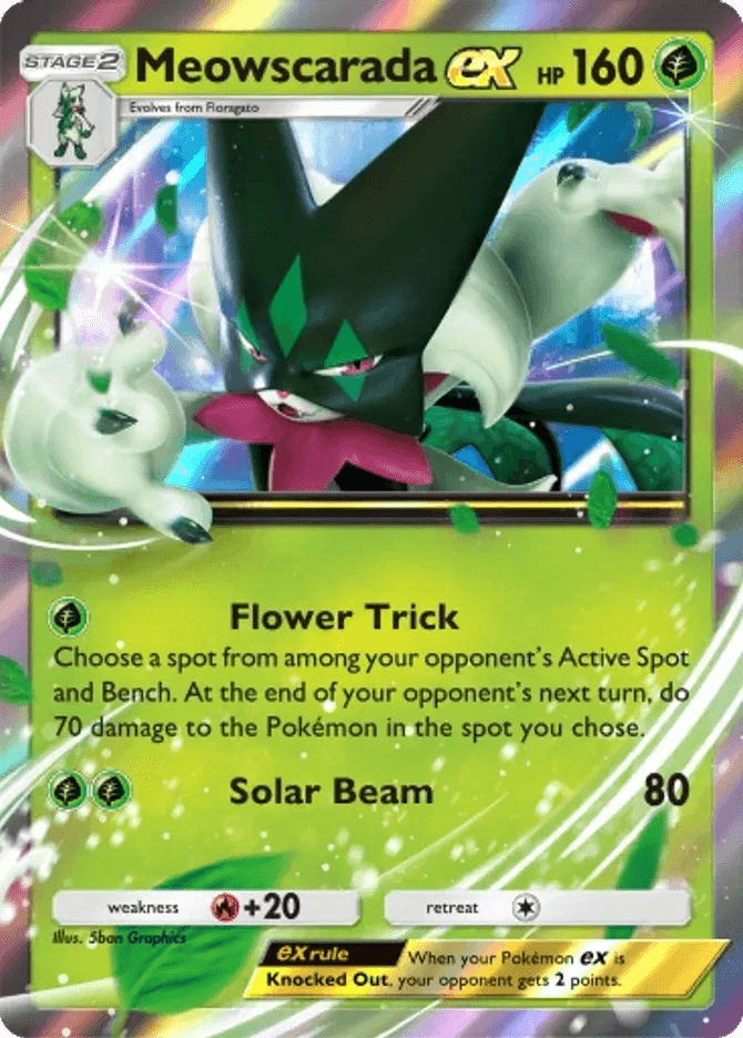 Meowscarada ex (pb-063) card in Pokémon TCG Pocket