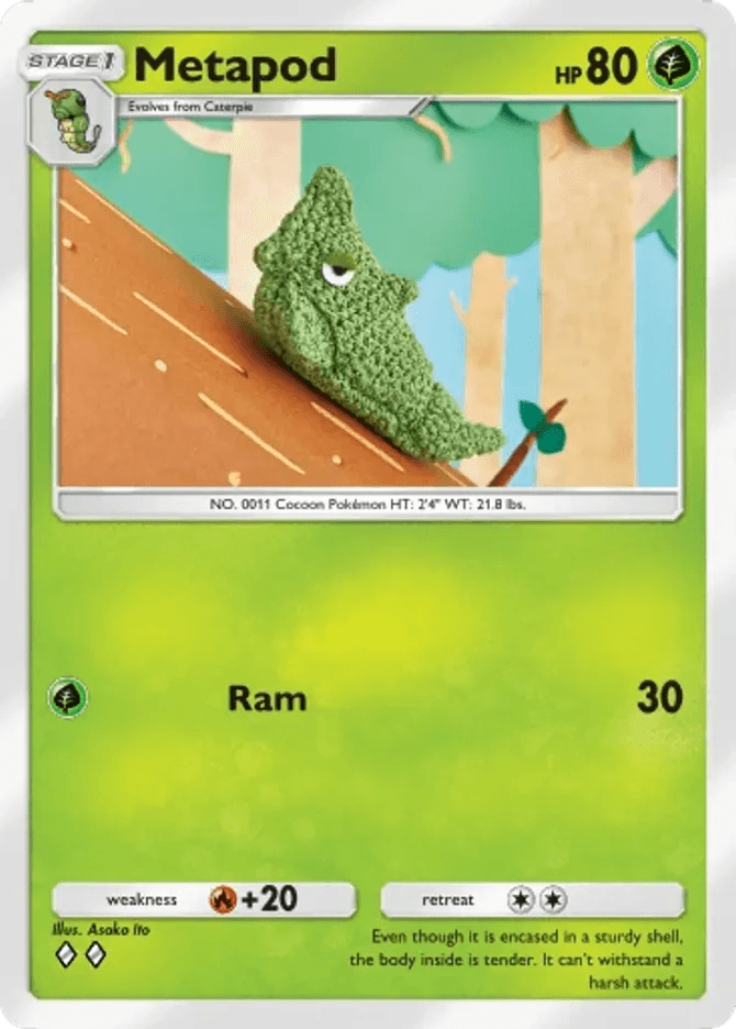 Metapod card by Asako Ito