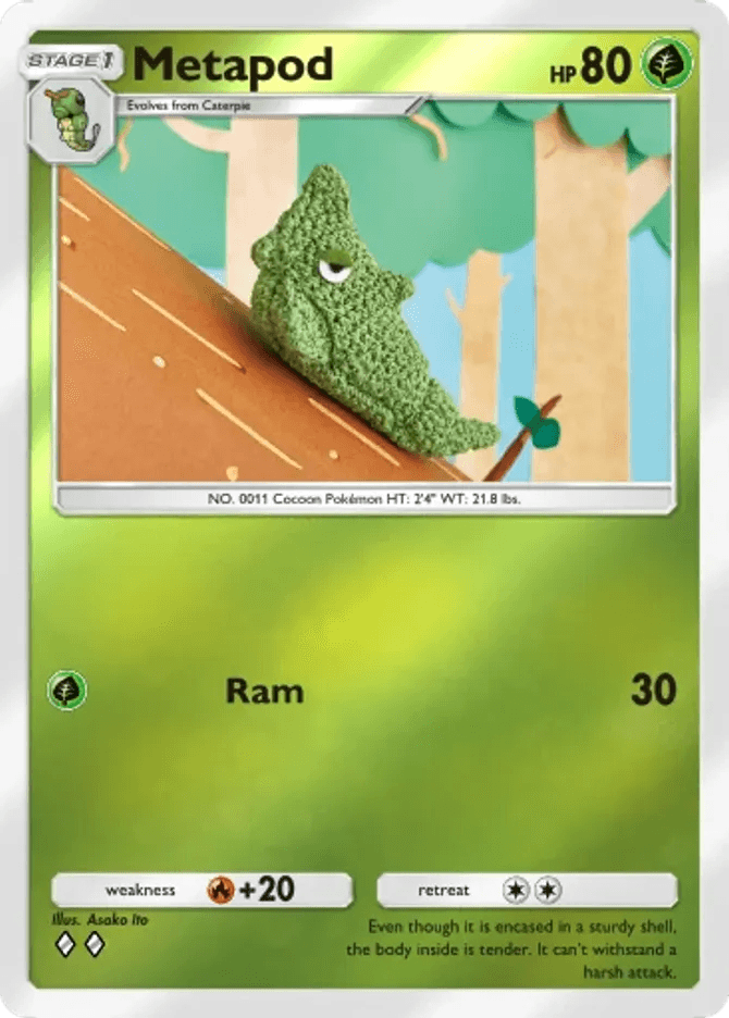 Metapod card by Asako Ito