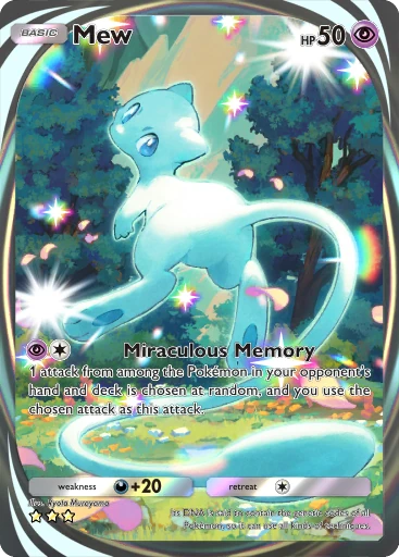 Shiny Mew Immersive Art 3-Star card from Mega Shine (B2b)
