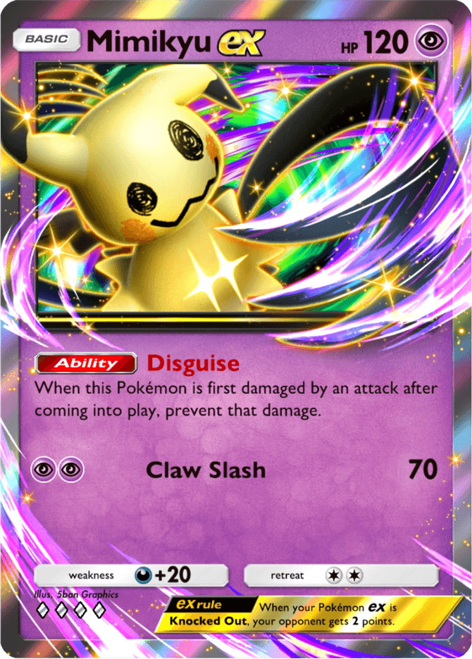 Mimikyu ex (b2-073) card in Pokémon TCG Pocket